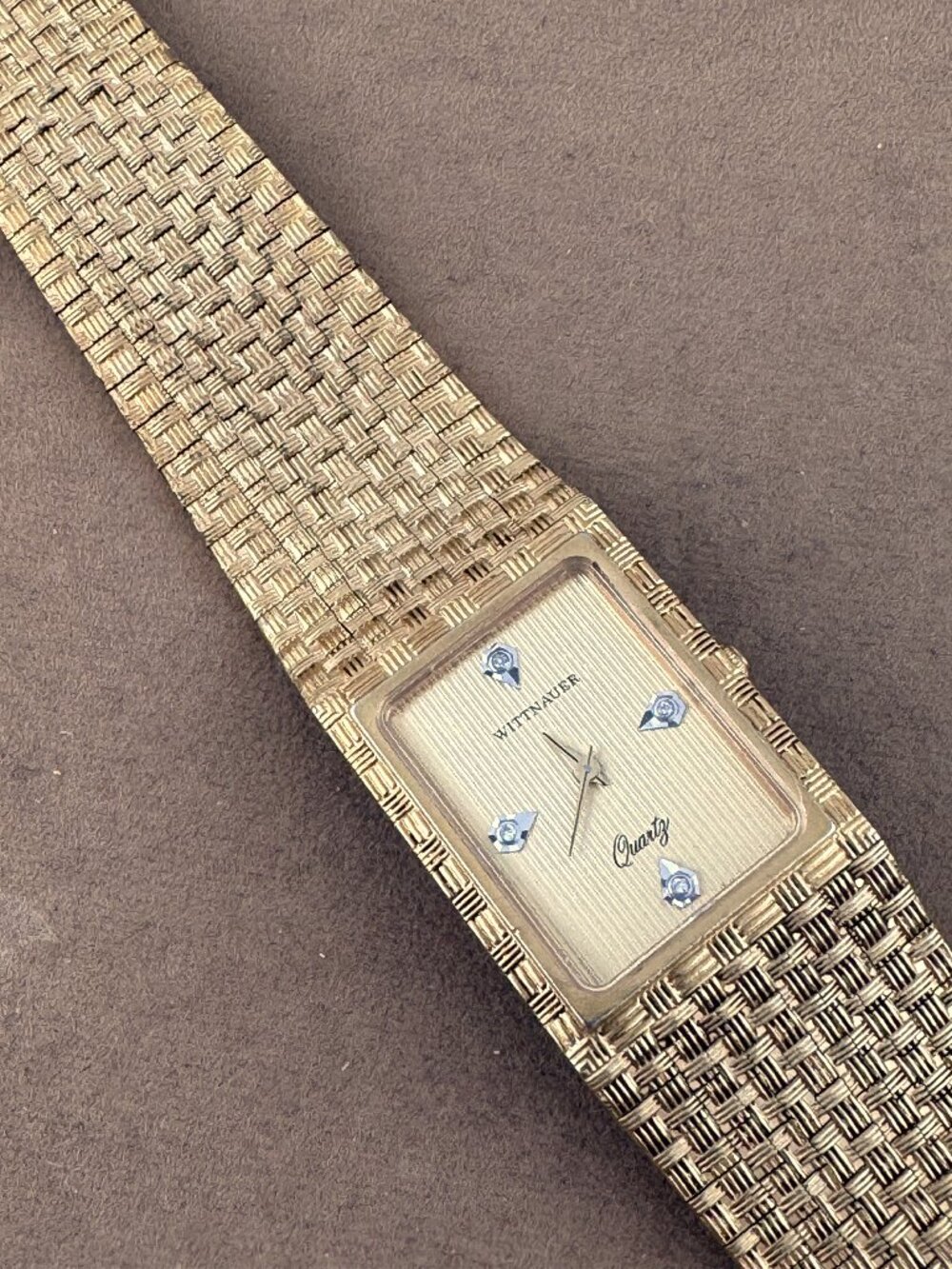 Vintage Swiss made Wittnauer Diamond dress watch and Italian Bracelet - Picture 6 of 12